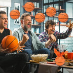 72 Pieces Basketball Paper Lanterns Centerpieces Decorations Basketball Lanterns Table Centerpieces with Metallic Foil Centerpiece Wrapping Paper and Ribbons for Birthday Party (72 PCS，Basketball) - Image 5