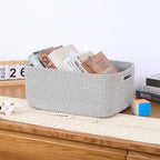 MiniArk Large Storage Baskets for Organizing, 17 x 13 x 7.5” Closet Shelf Baskets for Clothes Blanket Towels, Baby Nursery, Toy Bins Box, Woven Rope Baskets, 4 Packs Mixed Grey - Image 5