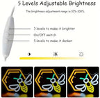 Bee Neon Sign – USB Wall Light in Warm Yellow, LED Wall Sign for Bedroom, Living Room, Parties, or Unique Gift for Bee Lovers 14″ ×11″ - Image 5