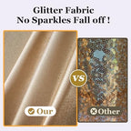 2 Pack Sequin Champagne Tablecloth 60x102inch Waterproof Glitter Table Cloth for Rectangle Tables, Shimmer Table Cover for Birthday Wedding Party Holiday Baby Shower Christmas Decoration - Image 2