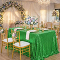 Glitter Seamless Sequin Tablecloth Green Party Tablecloth 90x156 Inch Green by QueenDream