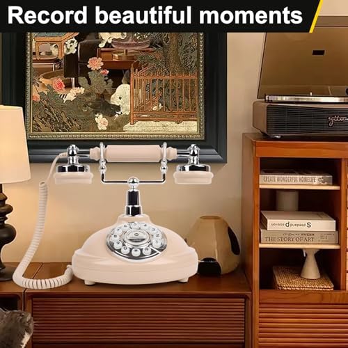 Audio Guest Book Wedding Phone- Record Customized Audio Messages with GuestBook – A Personal and Convenient Way to Preserve Your Special Occasions (Beige Phone) - Image 5