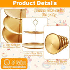 QTLCOHD 2 Pcs 4 Tier Stainless Steel Cupcake Stand - Image 5