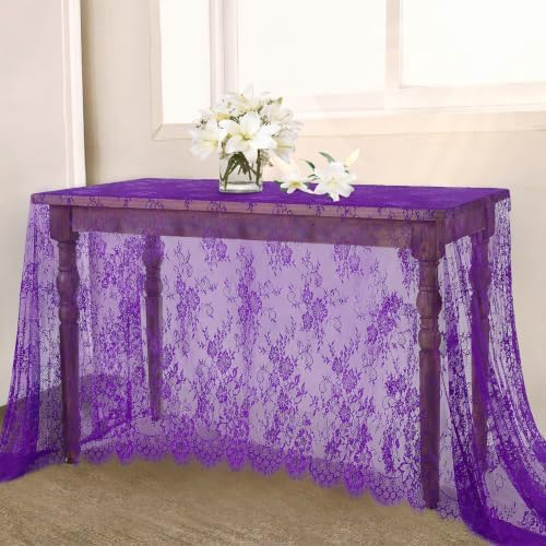 Rustic Lace Table Cloths Vintage Table Centerpieces 60 x 120 Inch 2pcs by LuoluoHouse