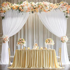 White Backdrop Curtain 10x10ft - Wrinkle Free Polyester Photo Curtain Backdrop Wedding Back Drop Fabric Drapes for Party Decorations Background for Photography - Image 3