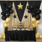30×14ft Wrinkle Free Black Backdrop Curtain for Parties Wedding,6 Panels 5×14ft Height Soft Silky Polyester Photo Backdrop Drapes for Birthday Graduation Photography Stage Event Background Cloth - Image 6