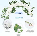 Auihiay Artificial Hydrangea Flower Garland, Wedding Arch Flowers - Image 2