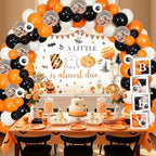 A Little Boo is Almost Due Baby Shower Decorations Orange Black - Image 5