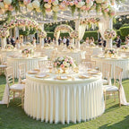 Ivory Tulle Tablecloths 72 Inch Spandex Round Table Cloths for Round Tables - Image 6