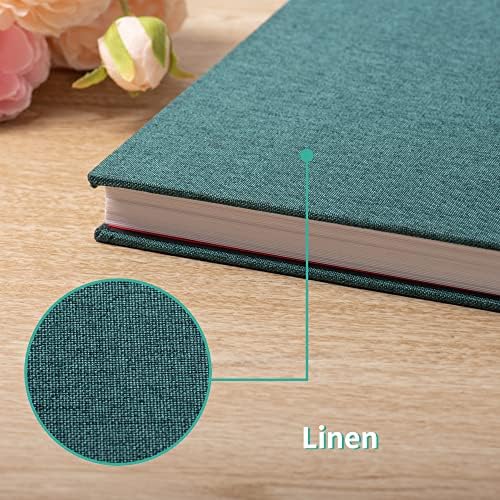 Large Photo Album Self Adhesive 4x6 10x12 Pictures Scrapbook Album 12.6"x11" Inch 60 Sticky Pages Magnetic Linen Cover Photo Album with A Metallic Pen and DIY Stickers(Dark Green) - Image 5