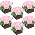 Pink Dining Table Centerpiece Set of 6, Pre-Made, Wooden Box by DIYDOFUN