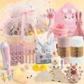 Baby Shower Gifts for Girls, 26 Piece Deluxe Baby Gift Basket - Baby Girl Gift Basket with Bunny Night Light, Electric Nail Trimmer, Bath Towe, Rattle & Milestone Cards for New Mom(Pink) by Unknown