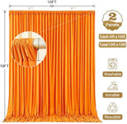 10x10FT Backdrop Curtains with Rod Pockets - Wrinkle Free Photo Stage Backdrop 2 Panels Curtains Drapes for Photography Wedding Party Baby Shower Decorations (Orange) - Image 5