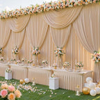 20ft x 10ft Wrinkle Free Nude Wedding Backdrop Curtains for Party Bridal Shower Reception Decorations Nude Fabric Curtain Backdrops Drapes for Photography Baby Shower Birthday Background - Image 3