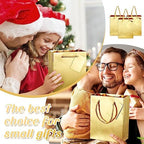 Seajan 50 Pack Metallic Gold Gift Bags with Handles and Tags for Parties - Image 5