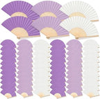 Paper Folding Hand Fans for Party, Gradient Purple, 60 Pcs by Unknown