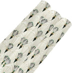 pnyoin Merry Christmas Wrapping Paper Roll,Oriental Fan Print Green Gift Wrap Perfect for Xmas,Birthday,Weddings, Brides, Holidays, Baby Showers，58 x 23 inches,3 Roll - Image 6