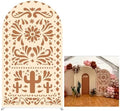 Beige Arch Backdrop Cover for Mexican Fiesta Party Decoration Stretchy Arch Stand Fabric Baptismx Baby Shower Cake Table Supplies (Cover Only) (G3741,4ftx7.2ft (CoverOnly)) by Unknown