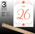 Red Rose Wedding Table Number Cardss 1-100 Double Sided For Reception Event Party Baby Shower Birthday 4x6 - Image 4