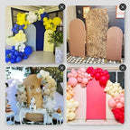 LANGXUN Gold Metal Arch Backdrop Stand Set, 7.2ft / 6.6ft / 6ft Balloon Arch Frame for Wedding Birthday Party Baby Shower Graduation Anniversary Decoration (6ft / 6.6ft / 7.2ft 3 pcs per Set) - Image 7
