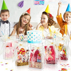 Ohuimrt 50 Pack 4.9" x 3.15" x 7.5" Clear Plastic Gift Bags with Handles - Image 6