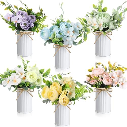 Wavwavw 6 Pcs Wedding Table Centerpieces Artificial Camellias Flowers Decor by Wavwavw