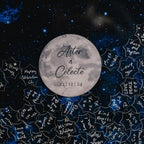 Personalized Celestial Wedding Guest Book Alternative,LED Light,Moon & Stars Party Decor,Under The Stars Sign,Engagement Gift for Couple,Wedding Sign (30cm (50 Stars)) - Image 4
