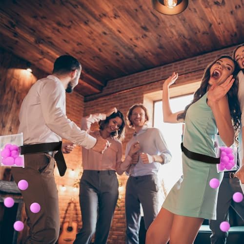 Vinsot 6 Sets Baby Shower Games Twerking Shaking Balls with Belts, Purple - Image 3