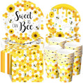 Funnymoom 250 Pcs Bee Paper Plates Napkins Cups for Baby Shower Serves 50 by Funnymoom