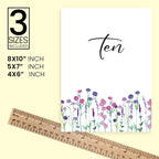 Wildflower Design Table Number Cards Double Sided Party Table Numbers for Reception Baby Shower Anniversary Birthday Bridal Party 5x7 100 Pcs - Image 4