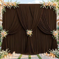 16ftx10ft Wrinkle Free Brown Backdrop Curtain - 10 Feet Photography Backdrop Drapes, Silky Polyester Back Drop Cloth for Wedding Baby Shower Balloon Arch Background by Unknown