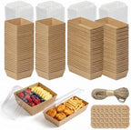 100 Pack Charcuterie Boxes with Clear Lids, Two Different Sizes by Unknown