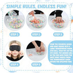 4 Set Funny Baby Shower Games, Bowls Blindfolds Babies Beads - Image 3