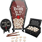Custom Halloween Wedding Guest Book Alternative, Gothic Coffin Frame by Handmade