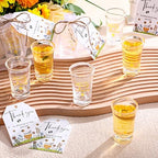 Pickmesh 50 Sets Honey Bee Baby Shower Shot Glasses for Guests Include Little Honey Is on The Way Acrylic Shot Glasses Bee Cards Bags for Gender Reveal Summer Party Favors Supplies - Image 4