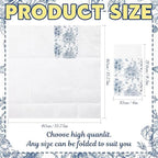 Potchen 100 Pcs Linen Feel Napkins Disposable, Something Blue Floral - Image 3