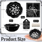 Teenyyou 50 Sets Gothic Wedding Favors, Black Ceramic Bowls with Gift Box - Image 2