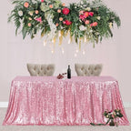 Poise3EHome Fuchsia Pink Sequin Tablecloth 90×132 Inch Rectangle Table Cover for Valentine Birthday Wedding Party Baby Shower Decoration - Image 6