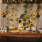 Gerrii 18 Pcs Mini Honeycomb Cupcake Stands, 4.7 x 4.1 x 1.4 Inch, Natural - Image 6