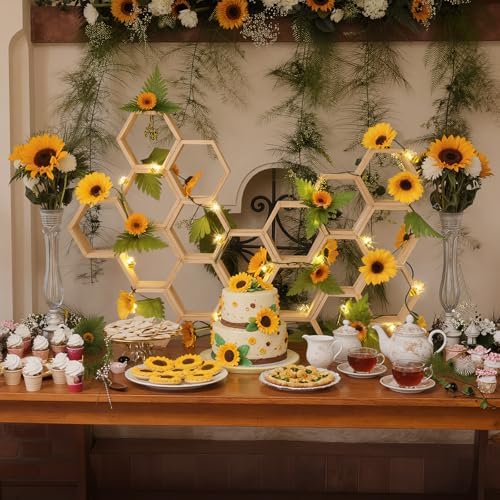Gerrii 18 Pcs Mini Honeycomb Cupcake Stands, 4.7 x 4.1 x 1.4 Inch, Natural - Image 6