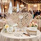 Personalized Wooden Heart Wedding Guest Book Alternative Drop Box Sign - Image 2