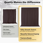 10x12 ft Brown Backdrop Curtains for Weddings, Birthdays and Photos - Image 3
