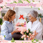 Funnymoom 24 Pcs Mother's Day Basket for Gifts Empty Vintage Floral Tulip Gift Basket Empty to Fill with Handle, Transparent Bag and Bow for Best Mom Gift Flower Tea Party Supplies, 9.8 x 6.5 x 4.3'' - Image 5