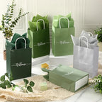 Kolldenn 100 Sets Sage Green Wedding Welcome Bags for Guests with Handles - Image 4