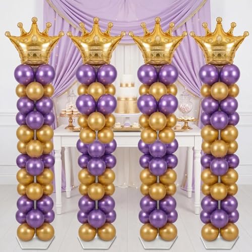 Adjustable Balloon Arch Stand Kit with Sturdy Hexagon Base - Image 3