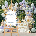 Acrylic Baby Shower Welcome Sign, 24" x 18 Inch, Baby in Bloom Wildflowers Welcome Sign for Garden Ceremony Lawn Party Outdoor & Indoor Use by Unknown