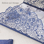 AdasBridal 50pcs Navy Blue Laser Cut Wedding Invitations Cards Blank - Image 5