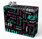 AOFUN Custom Gift Tissue Paper Roll Christmas Wrapping Paper Thick Custom Wrapping Paper With Name Text Personalized Gift Cool Wrapping Paper 5 Rolls 58" x 23" by Unknown
