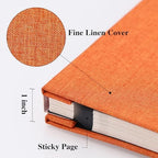 Vienrose Large Photo Album Self Adhesive for 4x6 8x10 10x12 Pictures Linen Scrapbook Album DIY 40 Blank Pages with A Metallic Pen - Image 3