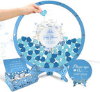 Baby Shower Guest Book Alternative, Personalized Floral Wooden Circle Sign by Handmade